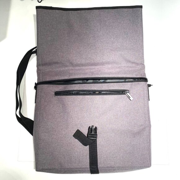 European style grey water proof messenger backpack - Picture 3 of 5